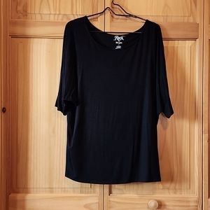 Oversized short sleeve blouse